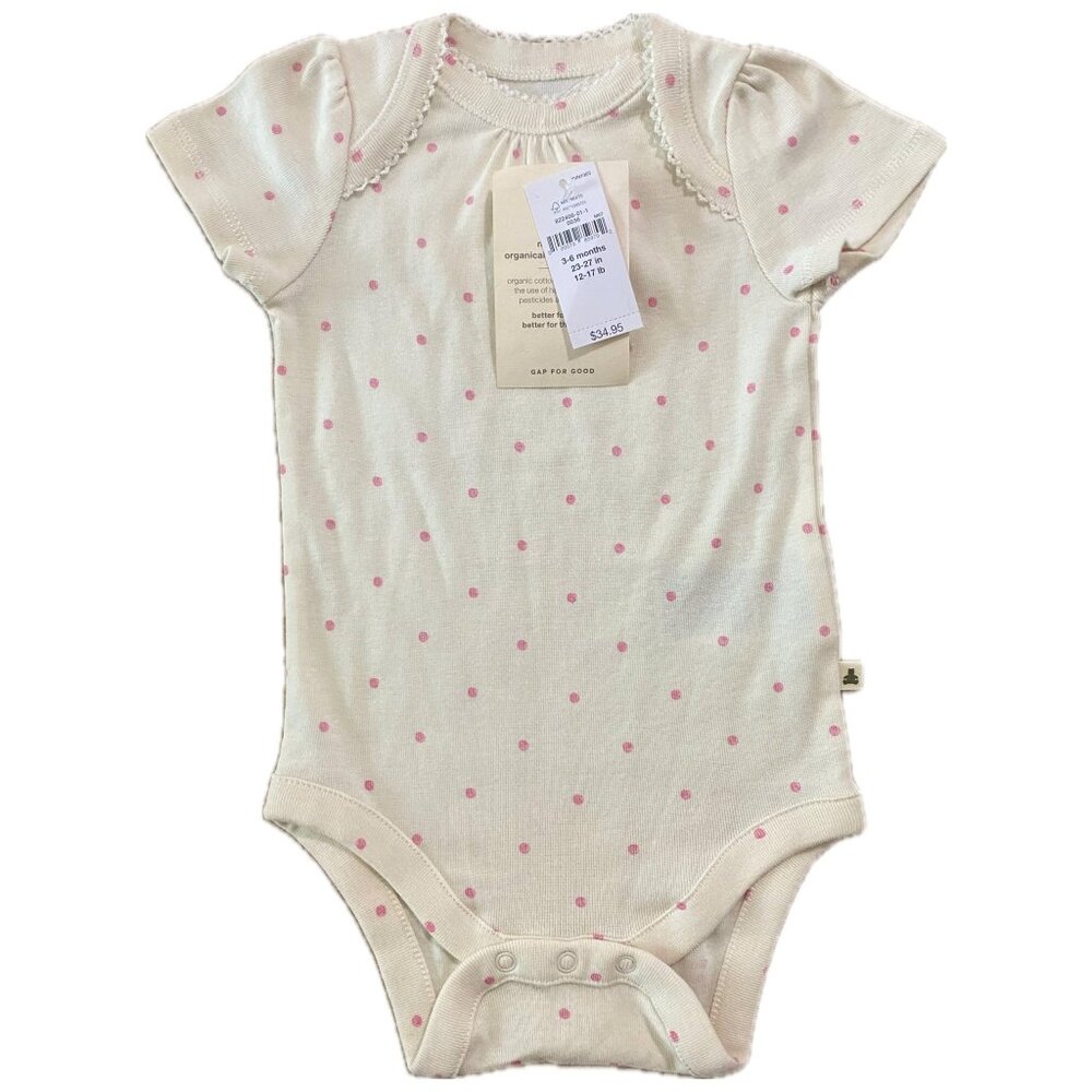 Baby Gap $35 organic cotton bodysuit NEW WITH TAGS - Picture 1 of 3